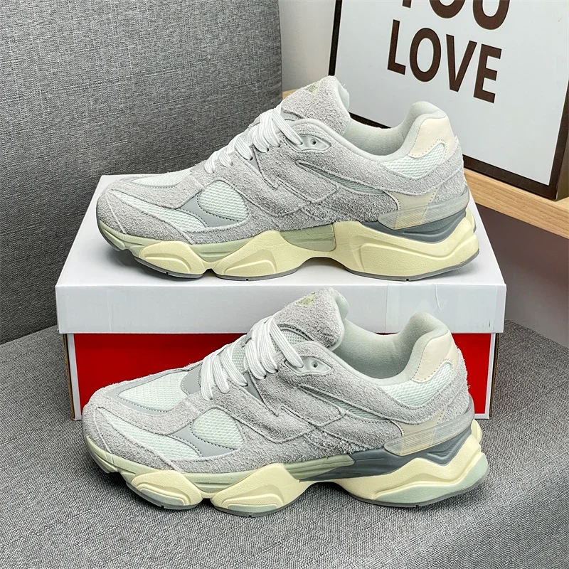 أحذية رياضية كاجوال جديدة للرجال لجميع المواسم بنعال سميكة وكتل ألوان لزيادة الارتفاع، أحذية رياضية أصلية