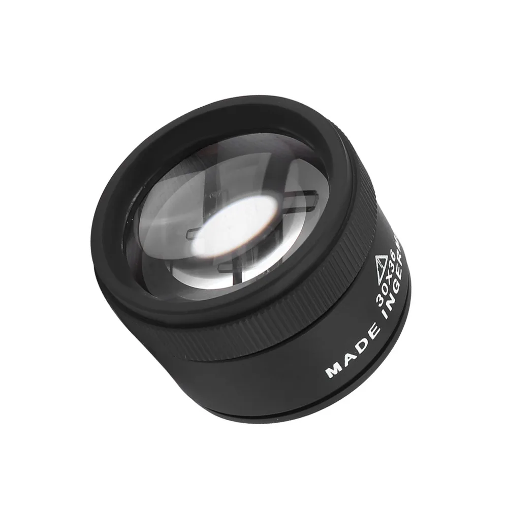 Microscope 30X Jewelry Magnifier Glasses Black Optics Loupes Jewelry Loupes Tool Coin Magnifying Glass Craft