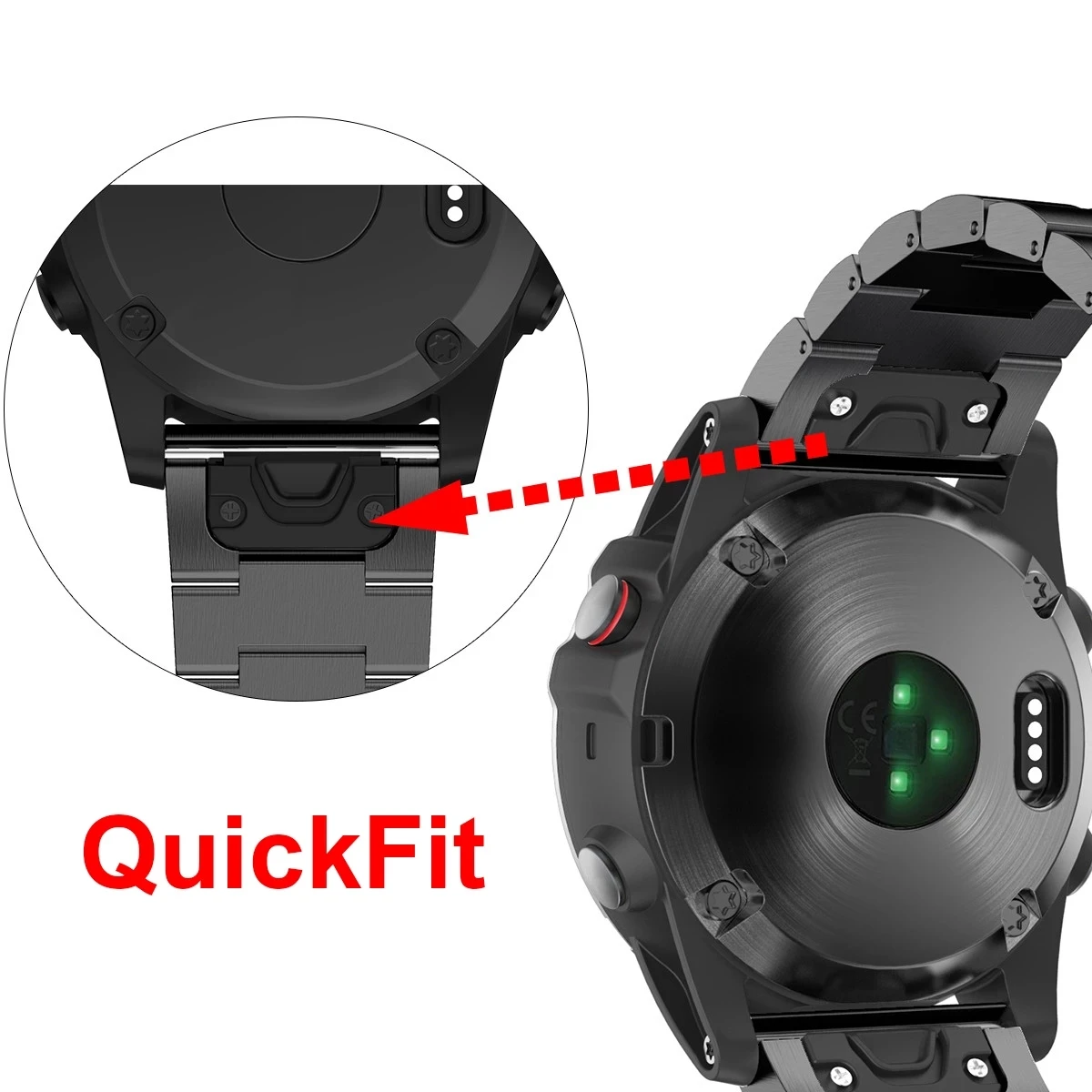 Imagem -03 - Quickfit Liga de Titânio Banda para Garmin d2 Delta px Bravo Charlie Mach Cinta de Aço Inoxidável 22 26 mm Cinto Pulseiras