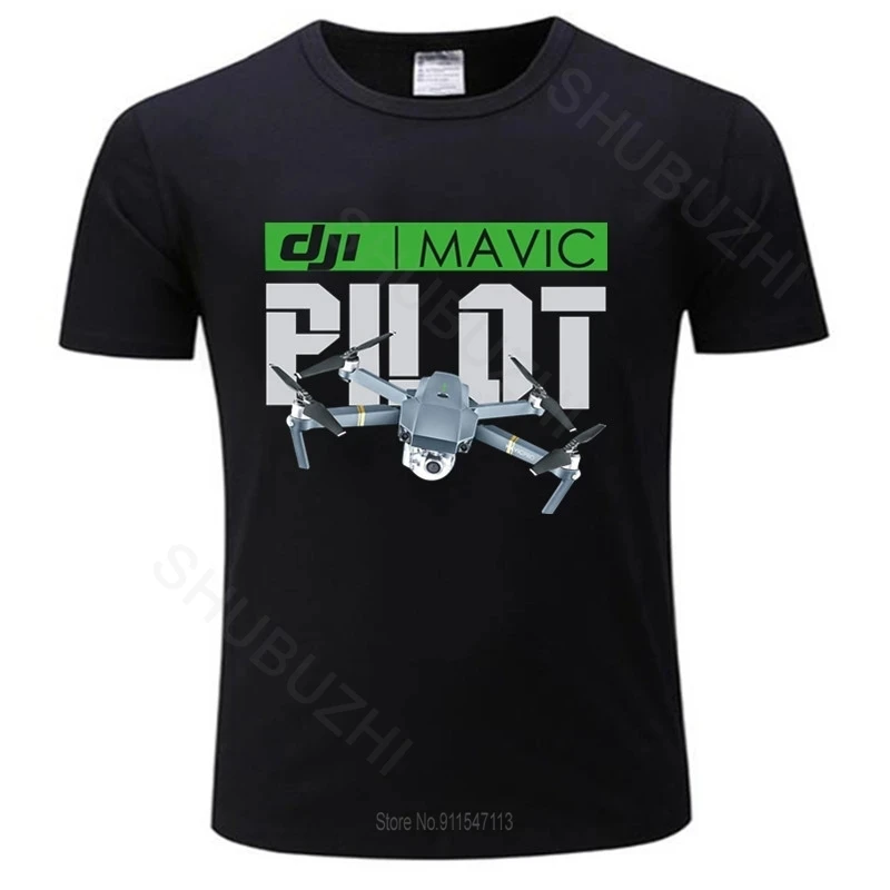 New Mavic Pilot Black Drone Men\'s Black T-shirt Summer Cotton T Shirt Men Unisex Fashion Brand Tshirt Male Summer Teeshirt