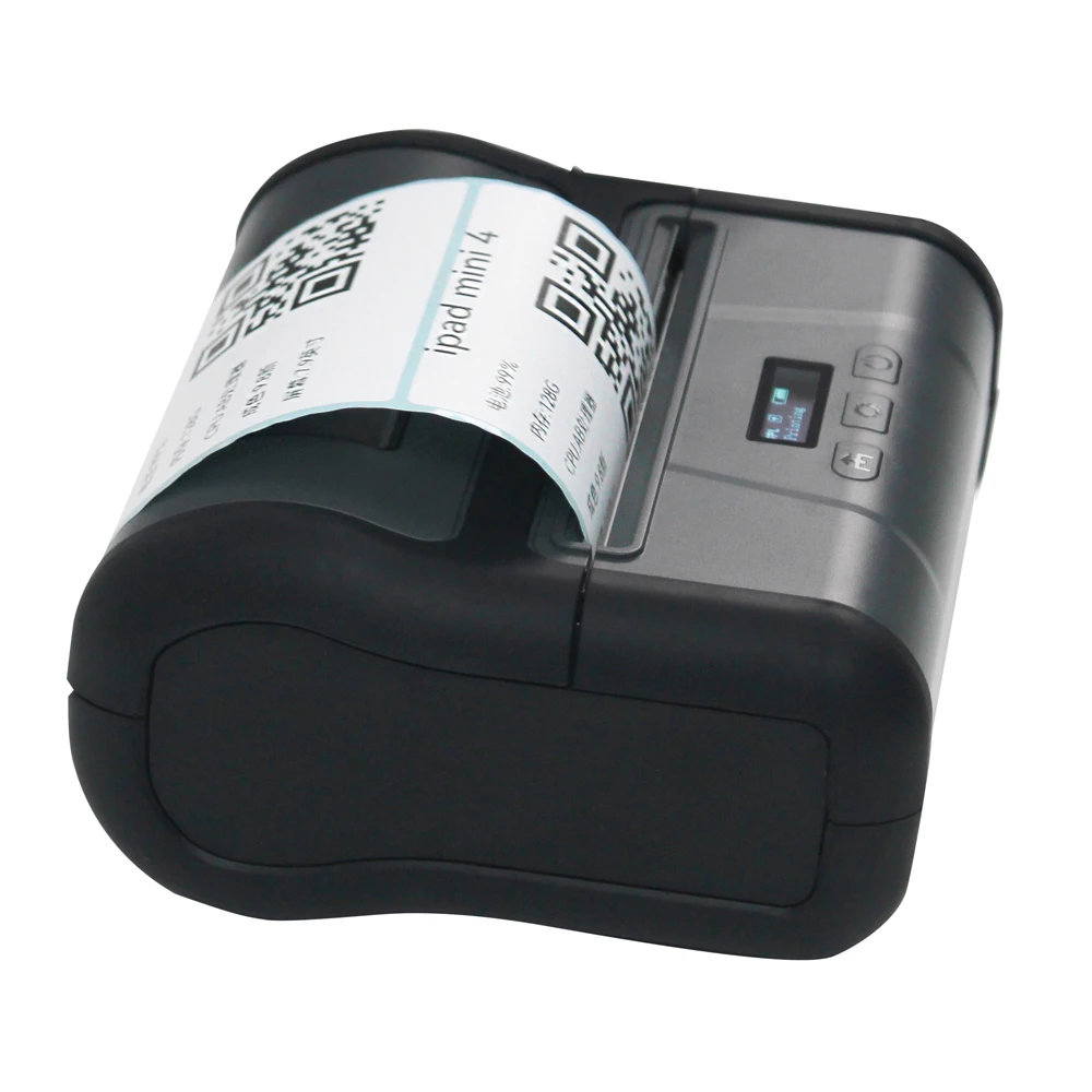 M430B 4 Inch Mobile Portable Thermal Receipt Label Printer, Bluetooth Wireless Handheld Barcode Sticker Waybill Printing Machine