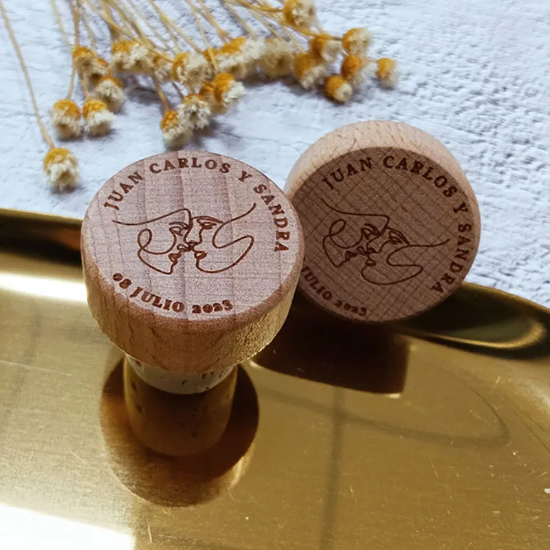 Custom Wine Bottle Stopper Leak Free Corks For Bottles Personalized Bottle Cork Toppers Valentine's Day Gift Wedding Favors