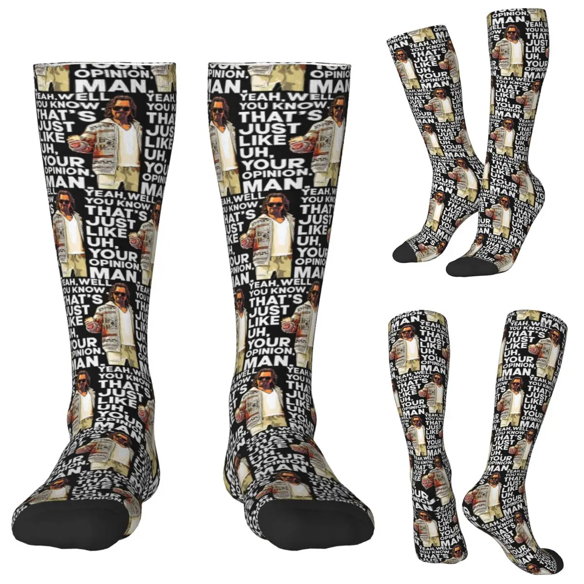 The Big Lebowski Vintage Socks Harajuku Stockings All Season Long Socks Accessories for Unisex Gifts