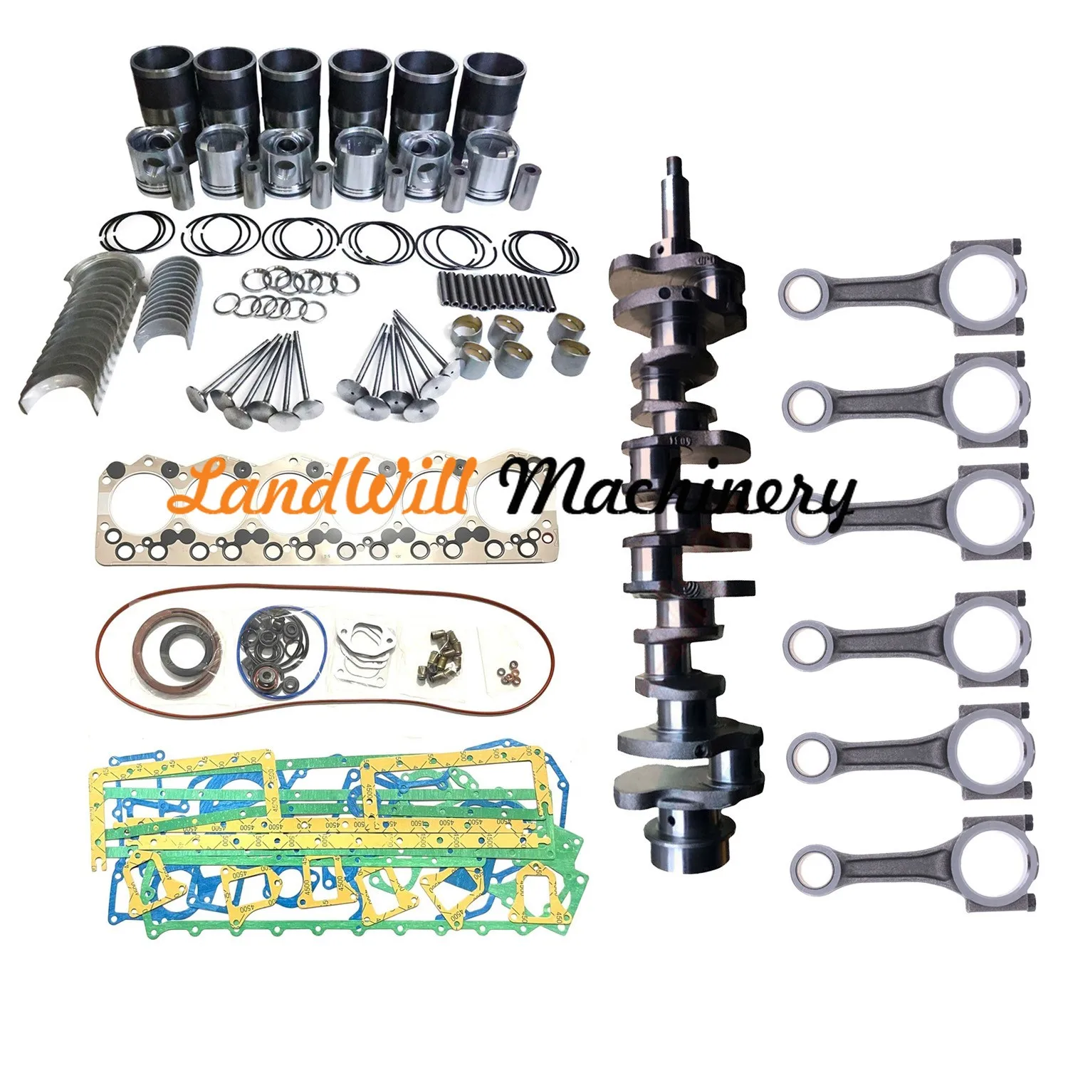 Overhaul Rebuild Kit Connecting Rod + Crankshaft Fits For Komatsu SA6D108 Engine
