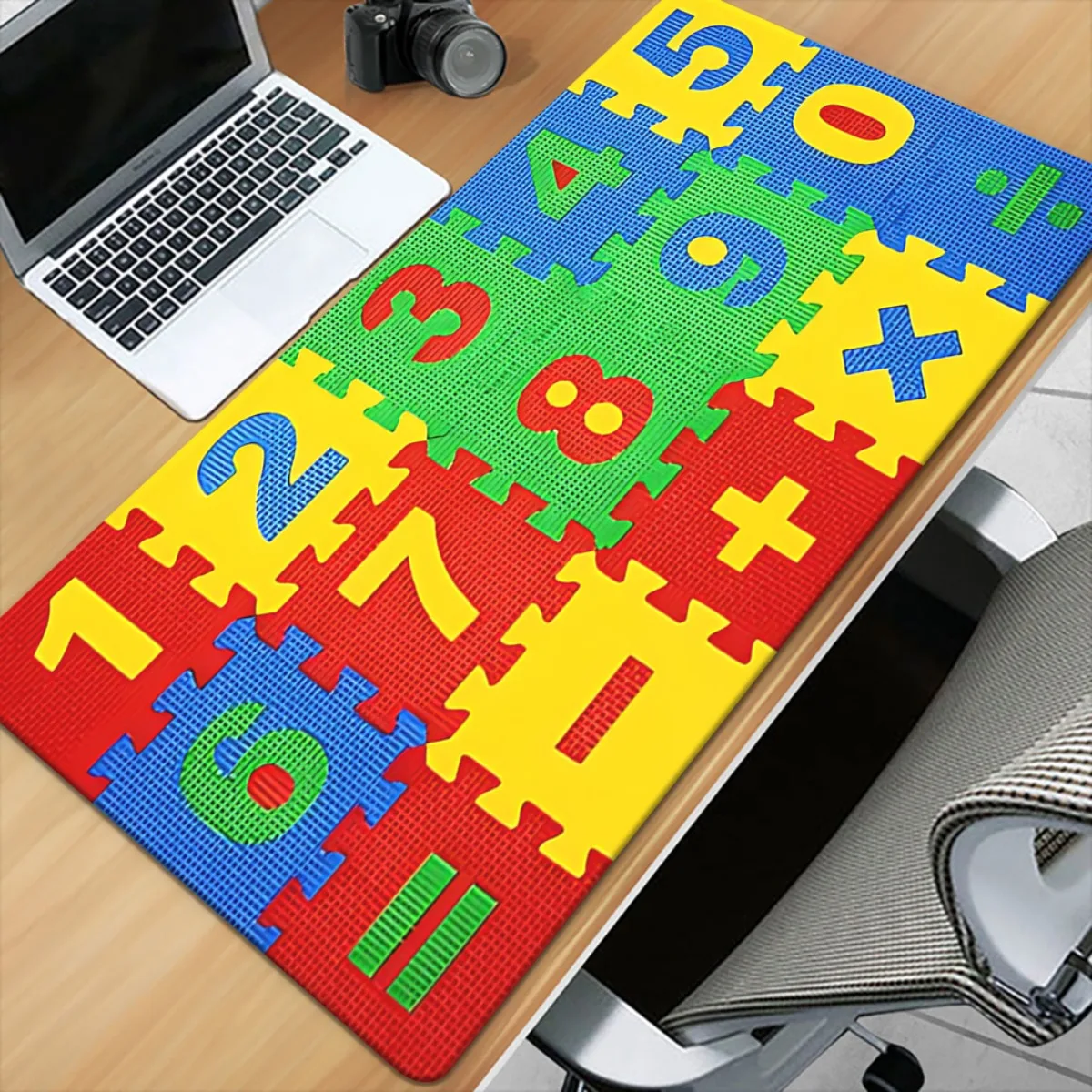 Math Style XXL Desk Mouse Pad Non Slip Rubber Base Color Coded Math Table Educational Learning Mat For Office Gaming