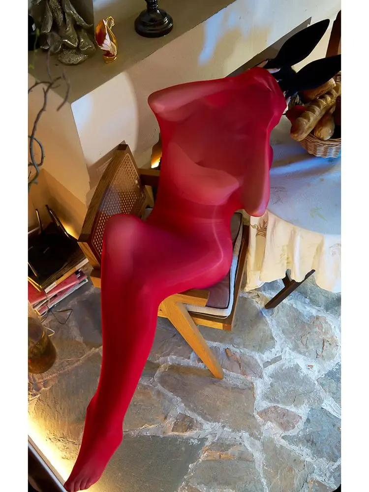 

5D глянцевый блестящий нейлоновый сиамский трико-боди-сексуальный прозрачный спальный мешок для мамы колготки зентай для горячего сексуального нижнего белья