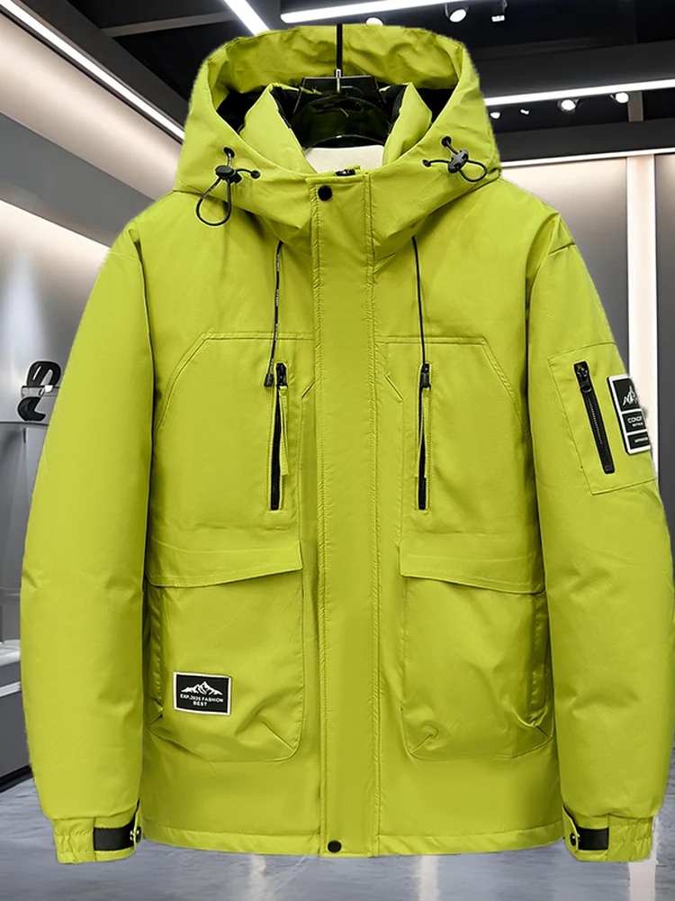 

Утепленная хлопковая куртка для мужчин, для работы на открытом воздухе, ветрозащитная, водоотталкивающая, свободного кроя, термокуртка, большие размеры, повседневная, с...