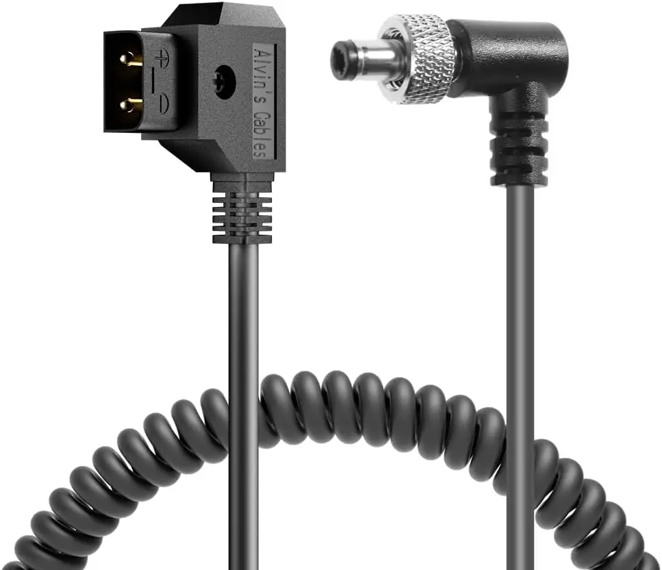 Alvin's Cables Locking DC 5.5 2.1 to D Tap Spring Power Cable for Video Devices PIX-E7 PIX-E5 7 Touchscreen Display Hollyland Ma