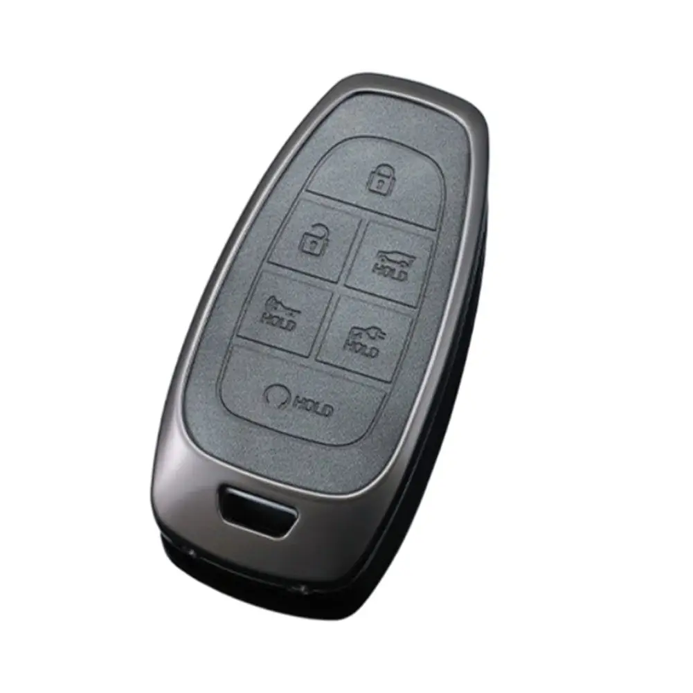 Precision Fit Car Key Cover in Zinc Alloy and Leather for Hyundai Tucson 2021 For Solaris Sonata NEXO NX4 Santa Fe DN8 2020