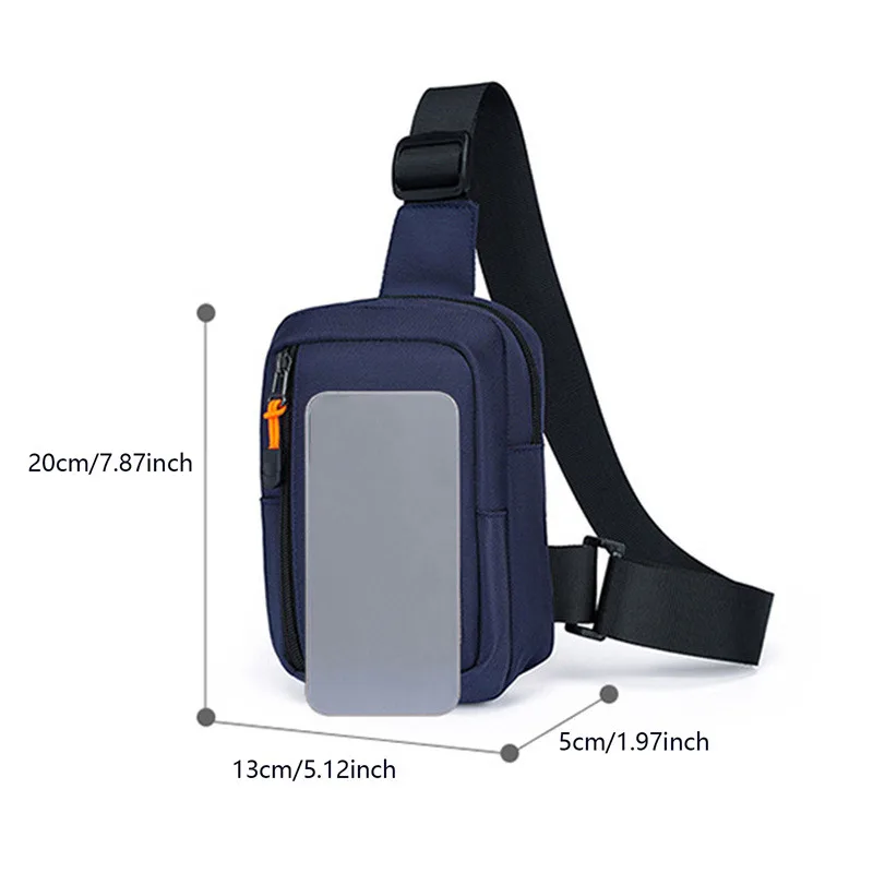 Męskie sportowe torby na klatkę piersiową Torba na ramię Oxford Fashion Man Side Sling Crossbody Bag For Male Casual Handbag Travel Phone Bag