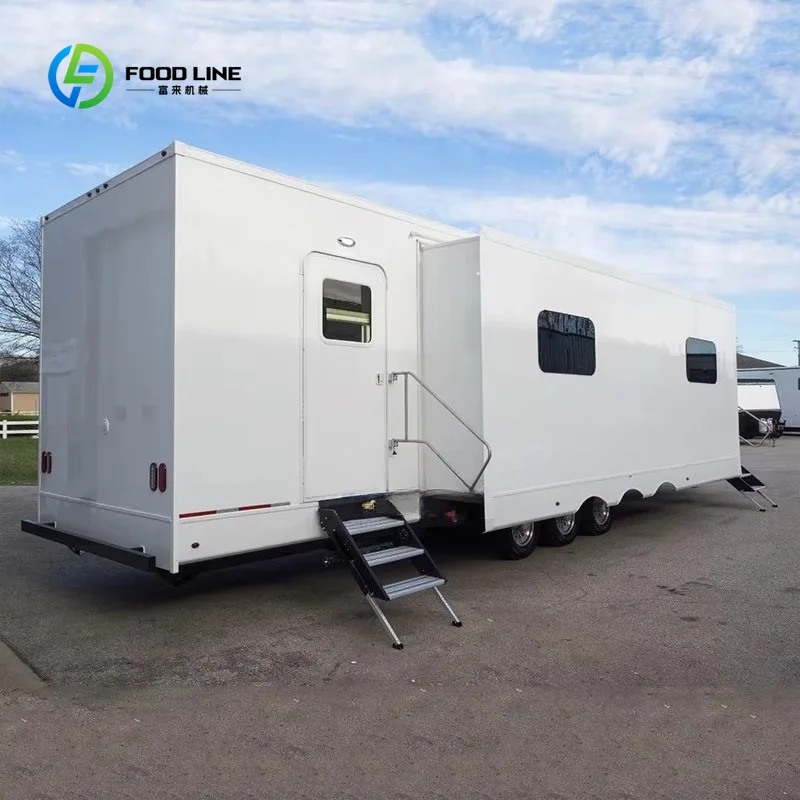 Customized Expandable Office Trailer on Wheels Portable Command Center with Single Slide Out Mobile Jobsite Office Trailer