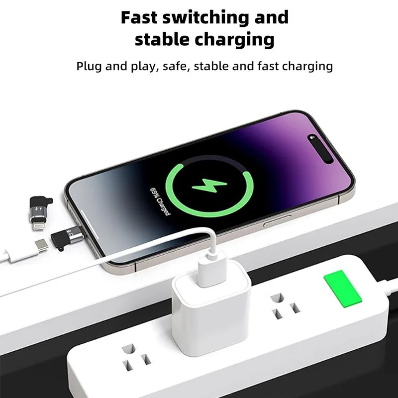 USB-Typ-C-OTG-Adapter, 8-polig, unterstützt Lavalier-Mikrofon, Laden und Musik – Plug & Play für Live-Streaming, Podcasting, Videoaufnahmen – Detail 7