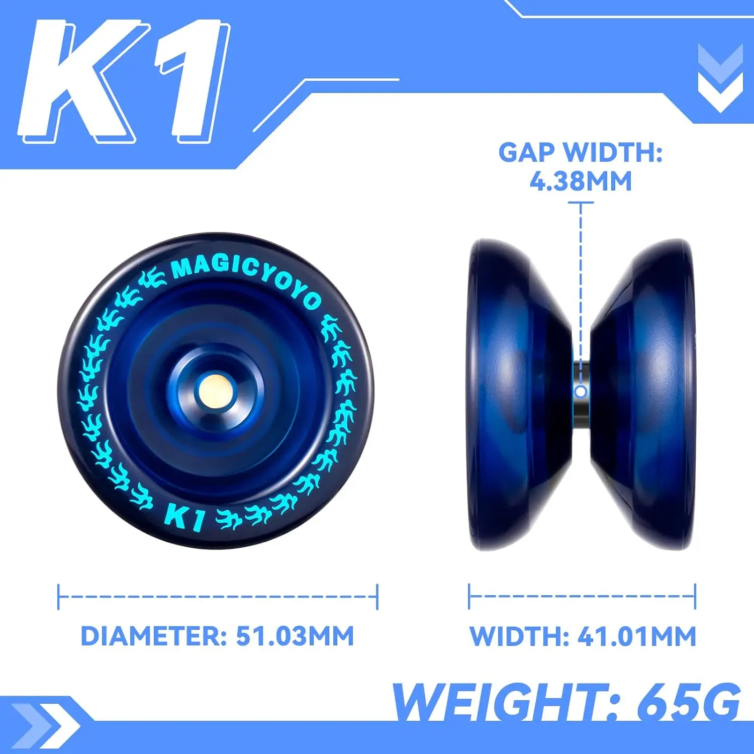 YOYO Responsieve Yoyo K1 Tug Return Yo-yo voor kinderen Beginners Dual Purpose Yo Yo met 10 snaren + handschoenen + lagers (gratis geschenk)