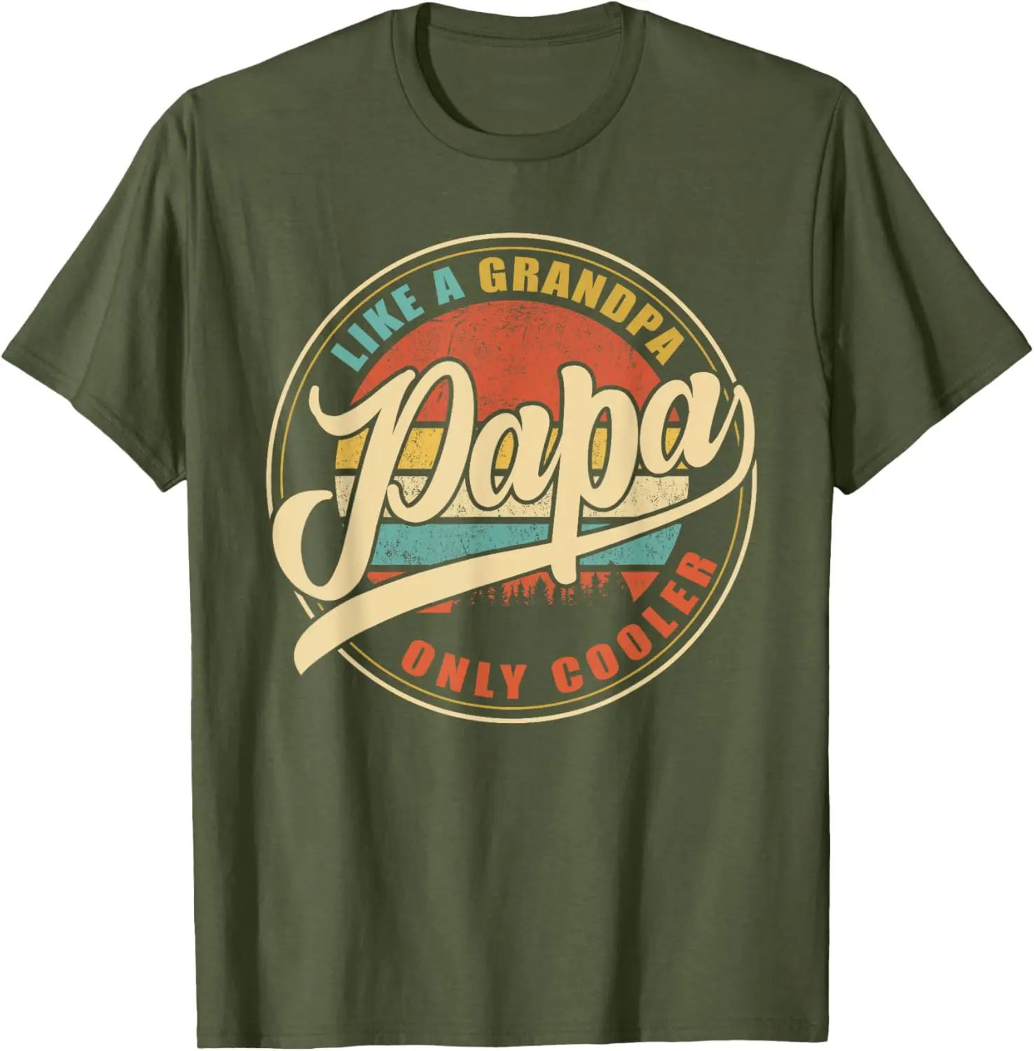 PAPA like a Grandpa ONLY COOLER Funny Dad Papa Definition T-Shirt