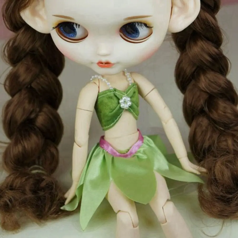 موضة أنيقة الجينز السراويل لطيف DIY بها بنفسك اكسسوارات فساتين بسيطة هوديس تي شيرت صغير الغزل تنورة لدمى azone19 ICY DBS #4