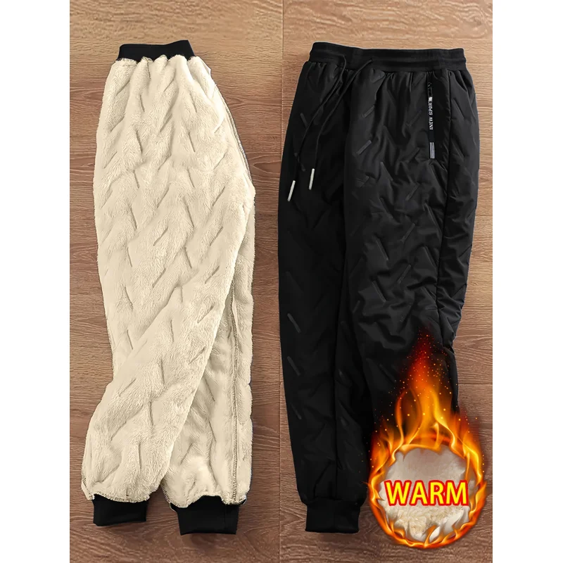 

Men's Casual Trousers for Men's Plush Velvet Thickened Winter Thermal Trousers for Feet Casual Trousers Joggings Gift Pants Man
