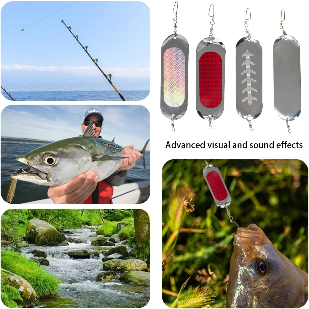 Fishing Flashers Metal Flash Board Rotating Fishing Diver Plate Attract Fish Metal Trolling Lure 4.7 Inch Fishing Accessories