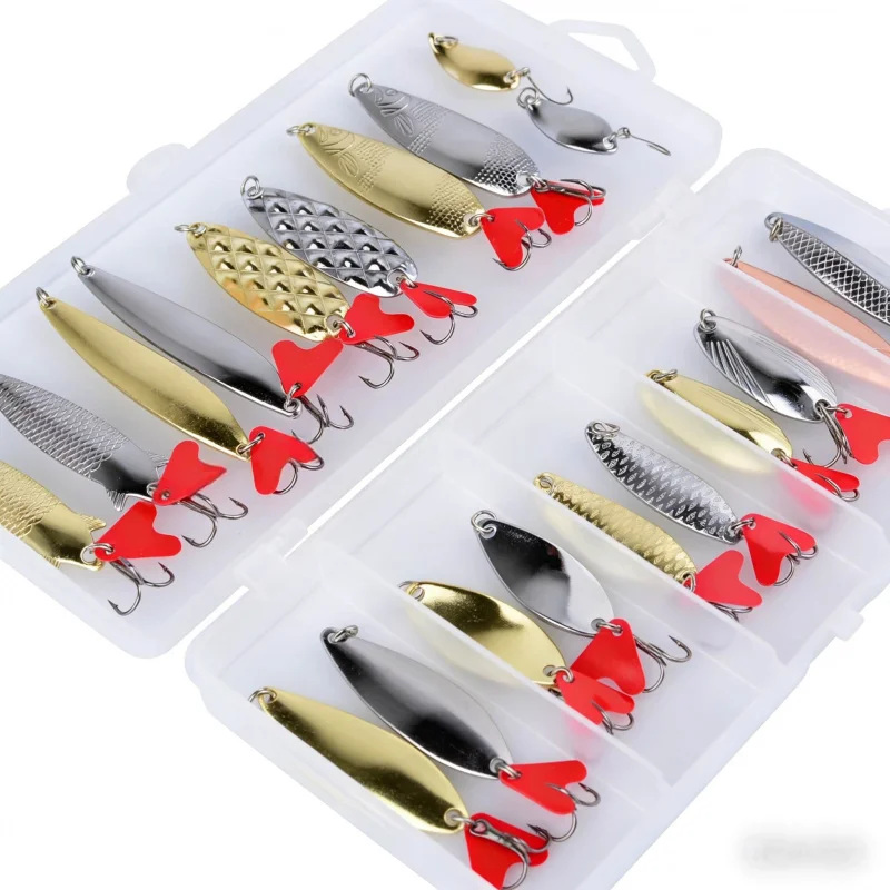 

Универсальный набор приманок для дальнего заброса 2.5-10 г, 5-секционная коробка, 2012 штук, с комбинированными приманками-блеснами для улучшенной уловистости