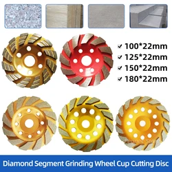 100/125/150/180mm Diamond Grinding Wood Carving Disc Wheel Concrete Granite Stone Ceramic Cutting Grinding Disc Tool 1/2Pcs