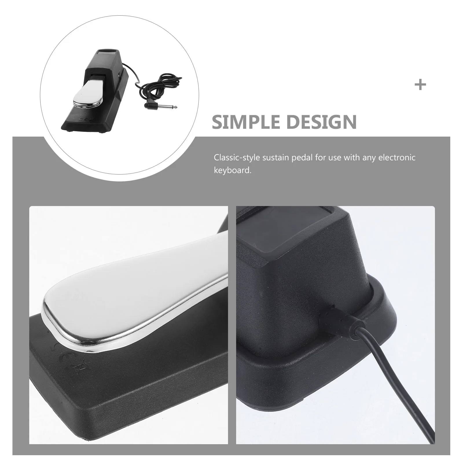 

Sustain Pedal Black Color for Keyboard Realistic Action Piano Foot Classic-style