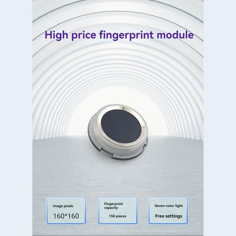 R502S Fingerprint Module Fingerprint Recognition Module Capacitive Fingerprint Module Sensor Scanner RGB Ring Indicator