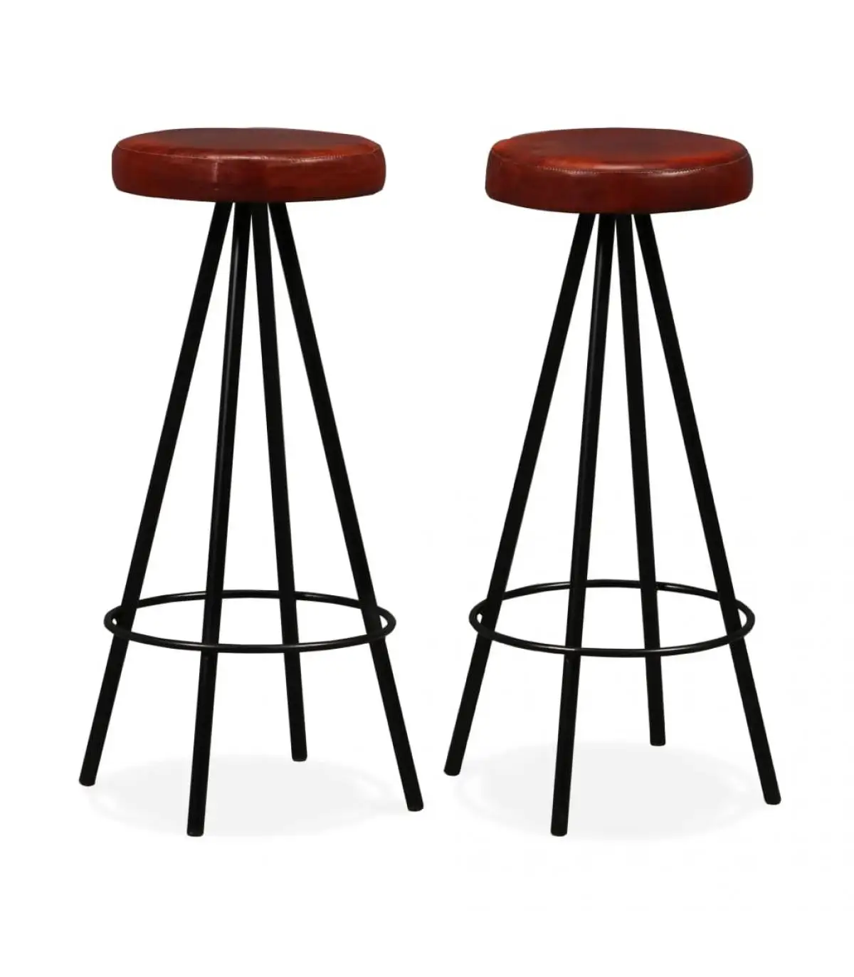 Kitchen Stools Kitchen Bar Stools 2 Pieces Genuine Leather