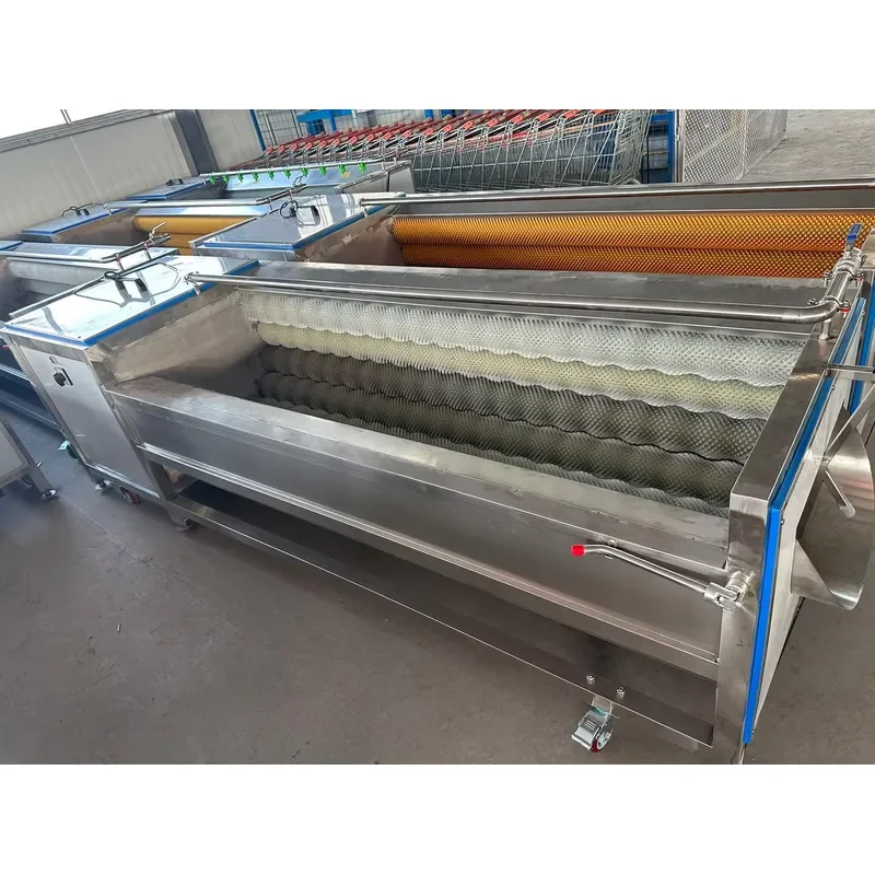600mm Small Output Garri Processing Machinery Brush Roller Yam Cassava Sweet Potato Vegetable Fruit Washing Machine