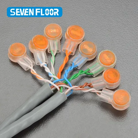 100PCS K1 K2 K3 Connector Wire Splice Connector RJ45 RJ11 Wiring Ethernet Telephone Cable Cord UY2 Network Cable Terminal