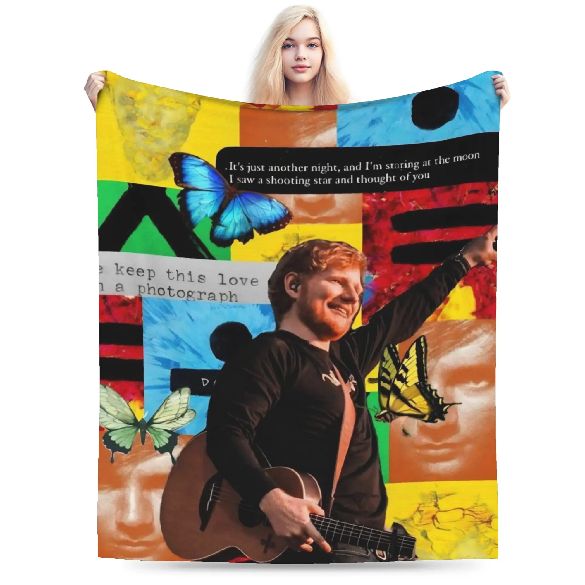 Ed Sheeraned حلقة جولة 2026 اكسسوارات بطانية سوبر مريحة رمي البطانيات للأريكة 50x60 بوصة أحجام متعددة الفراش يلقي