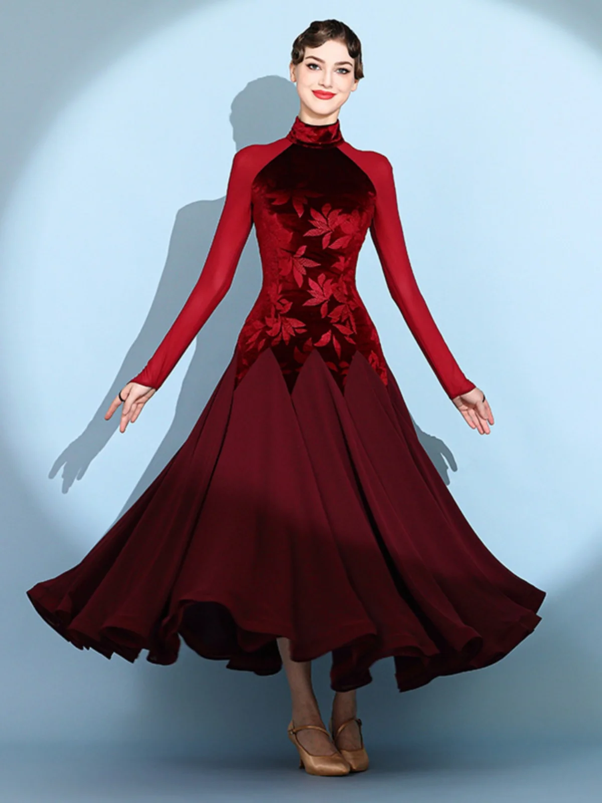 2025 Frau Neues modernes Tanzkleid National Standard Dance Ballroom Dance Walzerkleid 2124