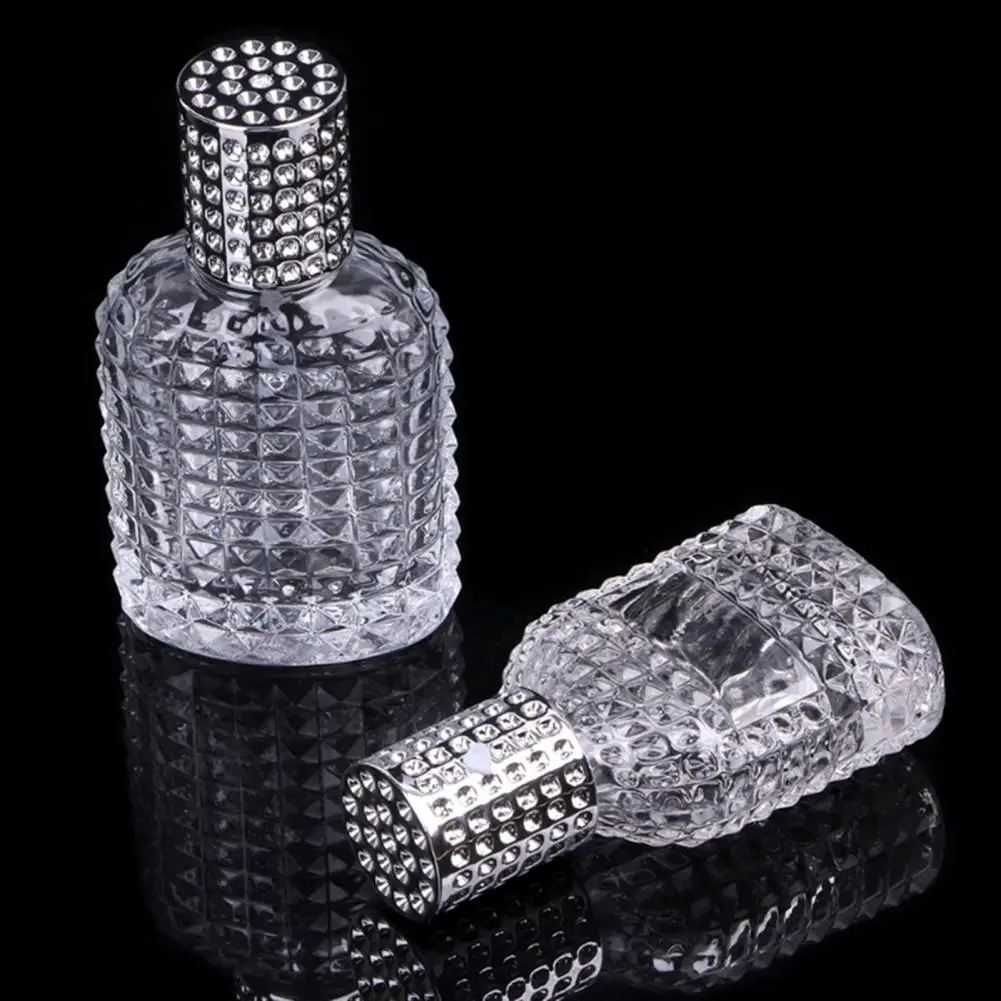 Botella de Perfume de vidrio vacía, atomizador rellenable de piña, dispensador, 30/50ml