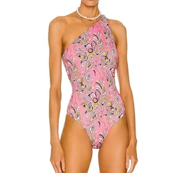 Maillot de bain une pièce imprimé floral, sexy, nouveau style, Industries ong, à la mode, pour femmes, vêtements de plage, 2023