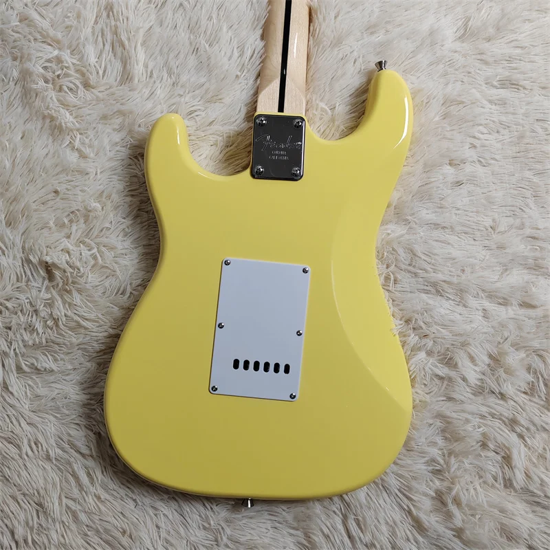 Electric Guitar with Yellow Varnish, Classic Production, Can Be Customized Color, 6 String