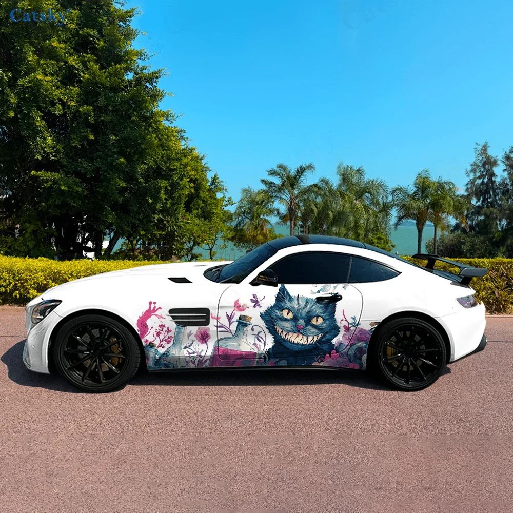 

Evil Smile Cat Magic Potion Car Vinyl Wraps Decal Self-adhesive PVC Sticker Suitable for Trucks SUV Decor Auto Accessories Gift