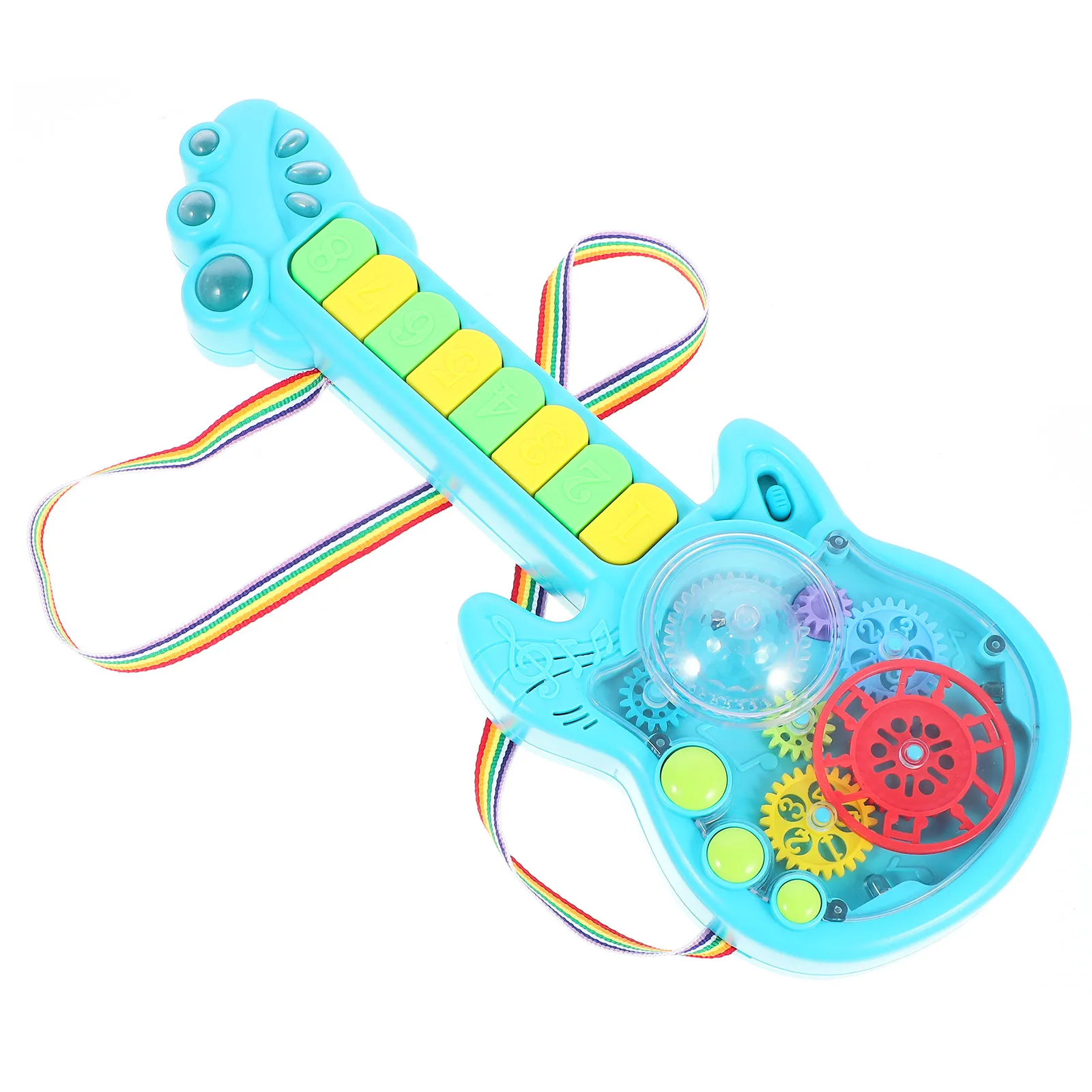 

Electric Kids Sound Light Guitar Musical Instrument Colorful Beginner Music Plaything Perfect Gift for Children's Development