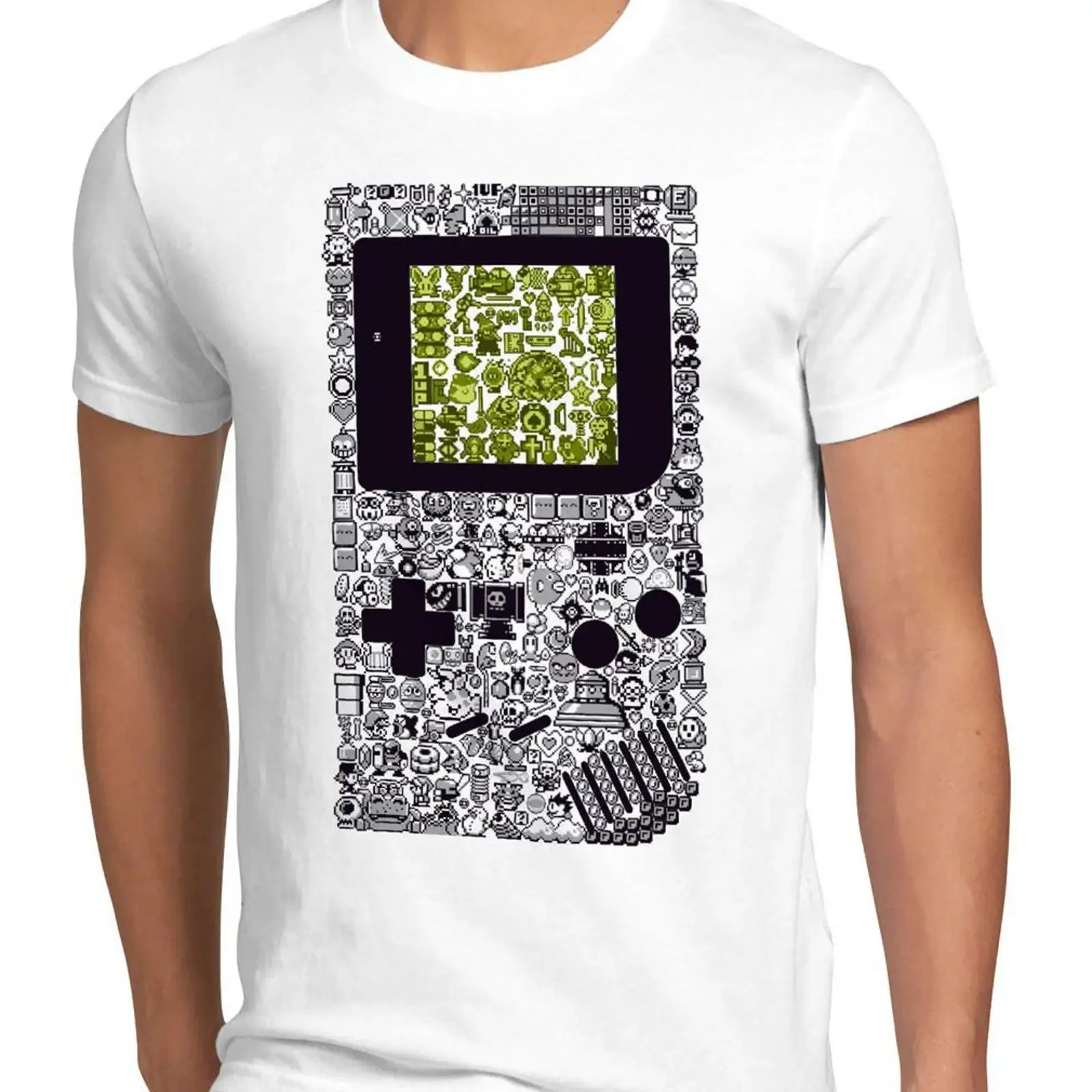 style3 8 Bit Game T Shirt Men's Pixel Boy vintage Washed Breathable Unisex graphic homme Top For Everyday Wear fashion