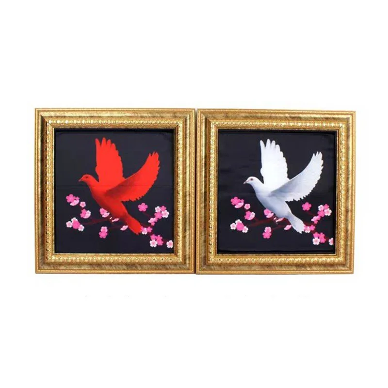 Deluxe Dove Frame Magic Tricks Dove Picture To Real Dove Appearing Color Change Double Change Effect Stage Illusions Gimmicks