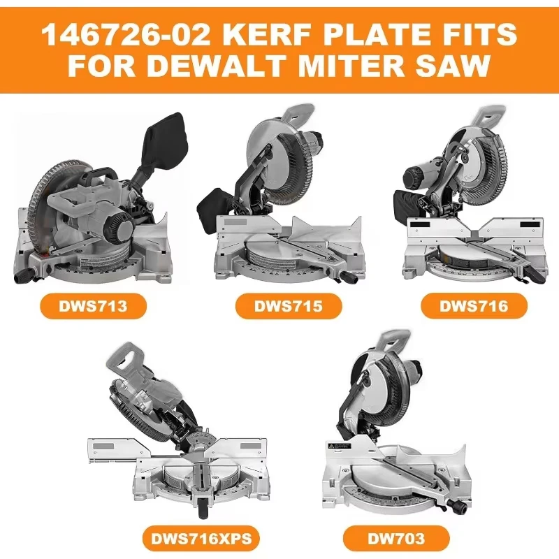 146726-02 Miter Saw Replacement Kerf Plate Power Tools Accessories For Dewalt DW716 DW705 DW704 DW703 Miter Saw Cut Plate Parts view 6
