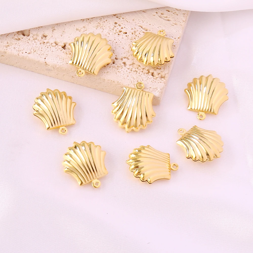 10Pcs Stainless Steel Classic Starfish Charms Gold Beach Shell Pendant for DIY Necklace Bracelet Ear Jewelry Making Accessories