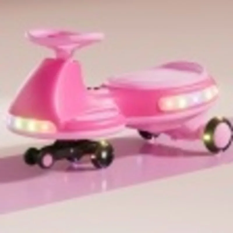 12V niños viajan en el coche eléctrico Wiggle luces LED música antivuelco edades 3 niños niñas interior al aire libre