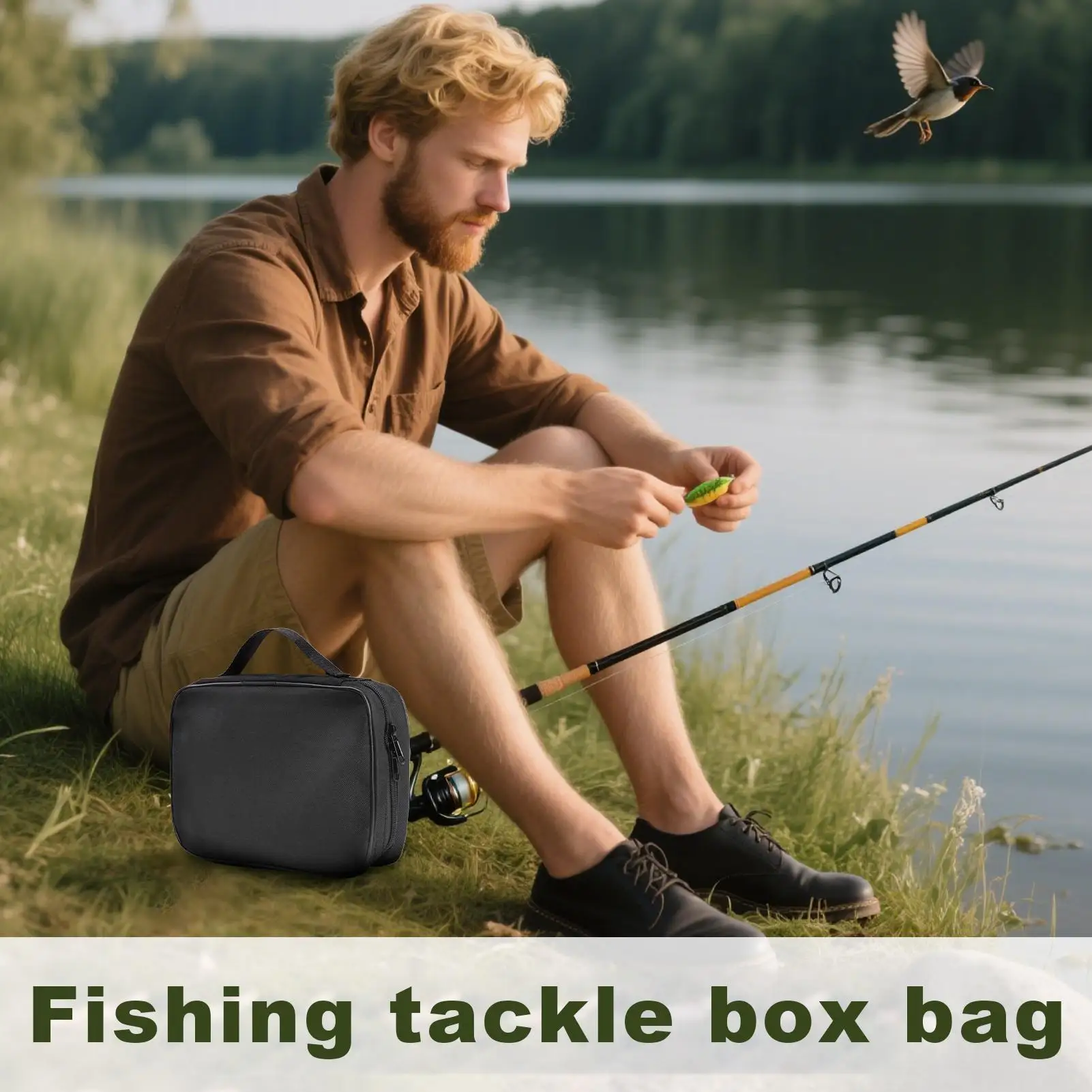

Сумка для коробки для снастей, большая сумка для хранения рыболовных инструментов, легкая многофункциональная уличная организационная станция для взрослых