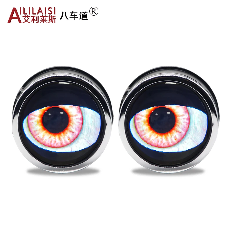 Aililaisi 3 Inch Bi-LED Headlights for Cars Devil Eyes Projector Light Blink Angel Turning Feature for BMW Benz Truck 2 Year
