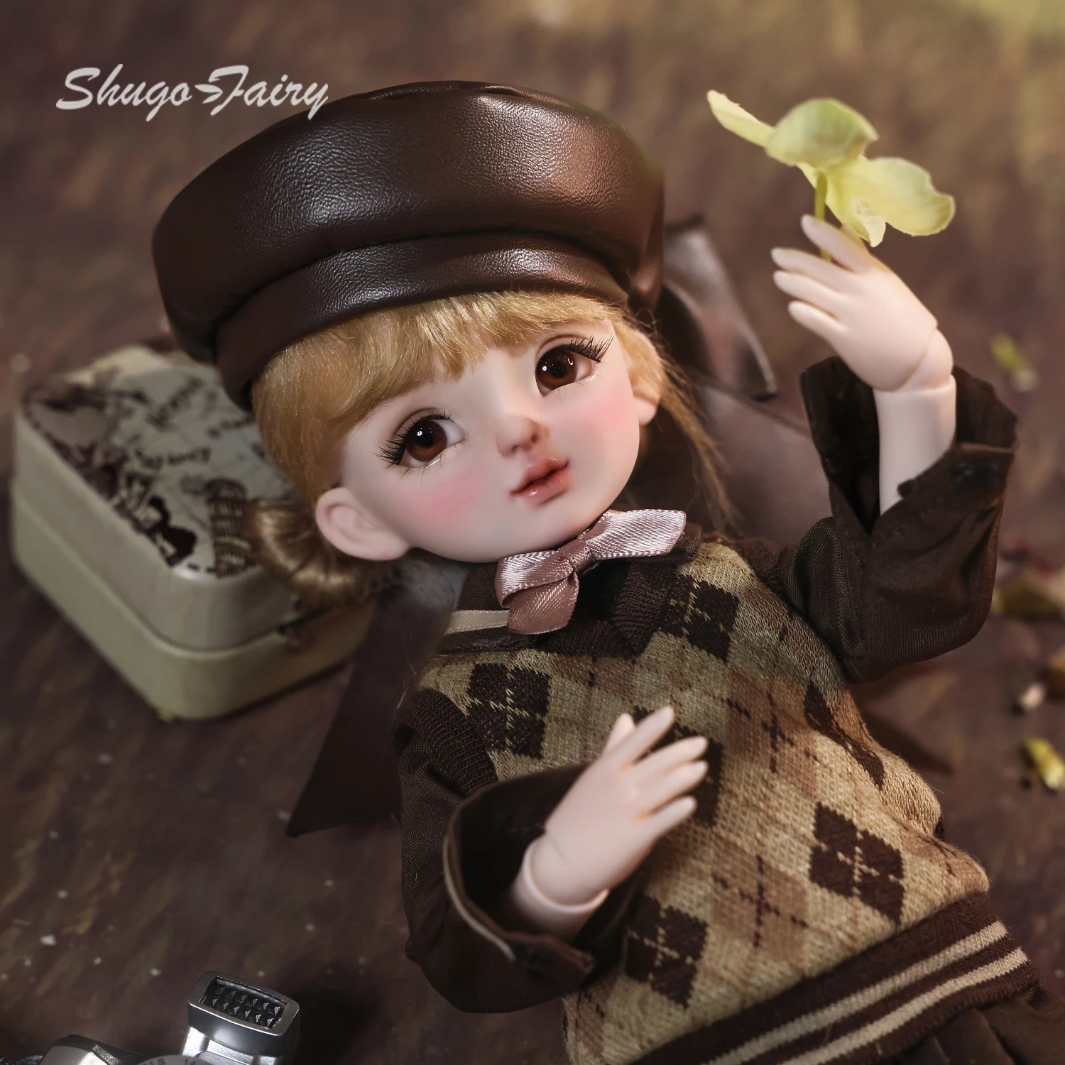 ShugaFairy Yenny 1/6 Bjd Pop Student Preppy Stijl Herfst Retro Leuke Fullset Sphere Joint Bjd Kleding Bjd Fairy Anime Figuren