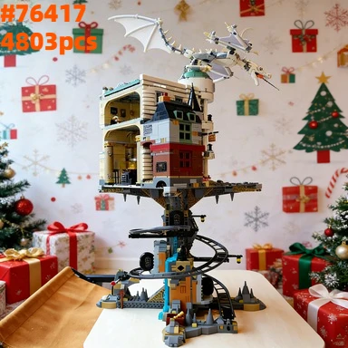 

Набор строительных блоков Bank Cities Street View, совместимый с деталями Lego, подходит для рождественских подарков 76417