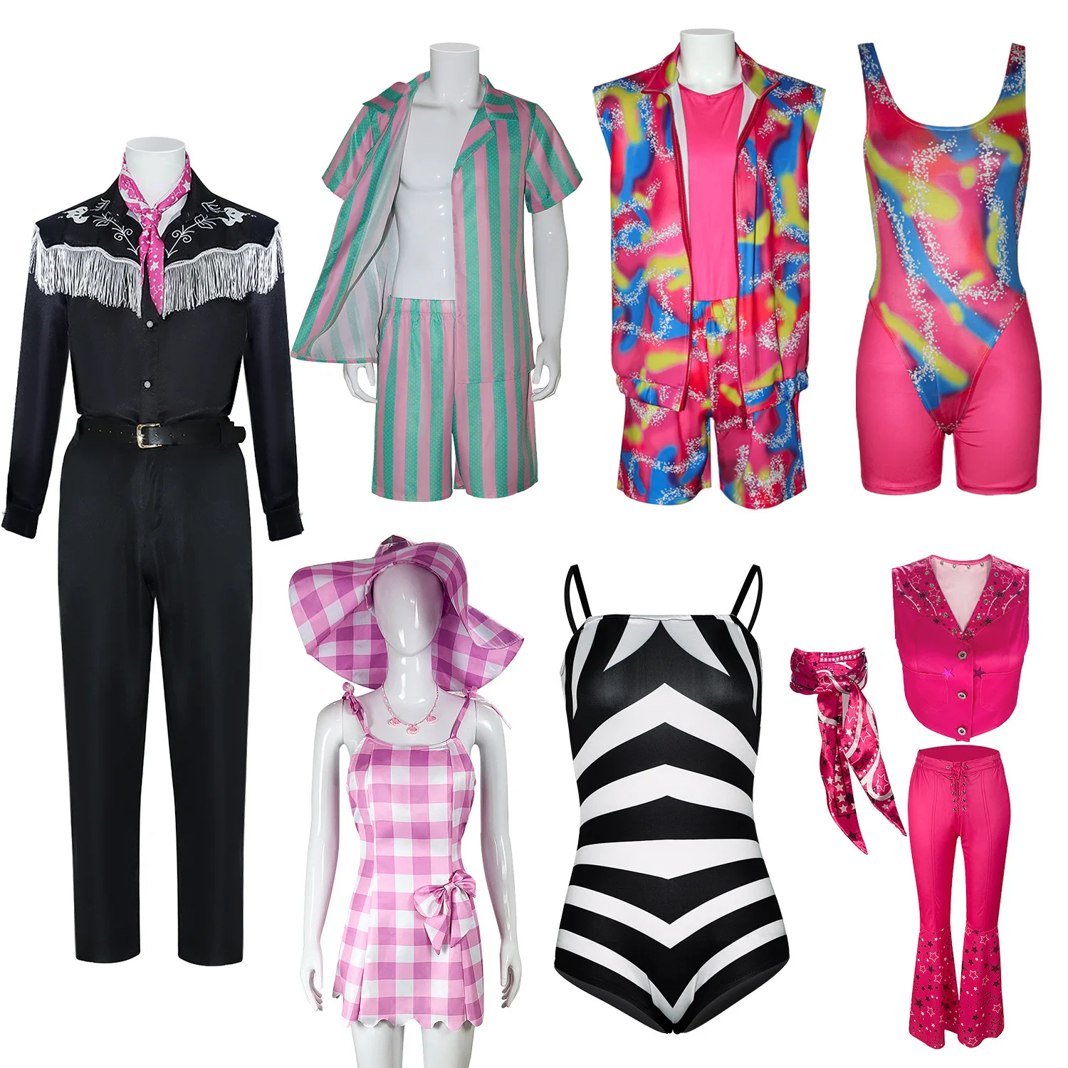 Movie Barbie Cosplay Costume Live Action Movie Barbie Dress Leggings Halloween Cosplay Costume