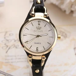 Small Round Dial Relojes Para Mujer Wristwatches Ladies Watch Elegant Leather Strap Quartz Watches for Women Casual Clock Gifts