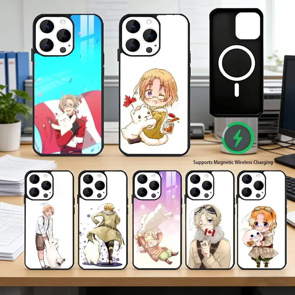 Canada Axis Powers Hetalia APH Phone Case For iPhone17,16,15,14,13,12 Plus,Pro Allows magnetic wireless charging