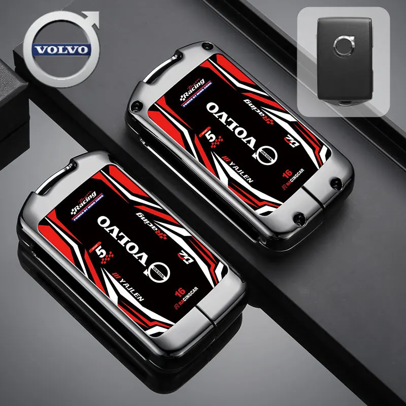 

For Volvo Car Racing Style Design Key Case Cover Shell Holder For Volvo XC40 XC60 S90 XC90 V90 2017 2018 T5 T6 T8 Polestar 1 2 A