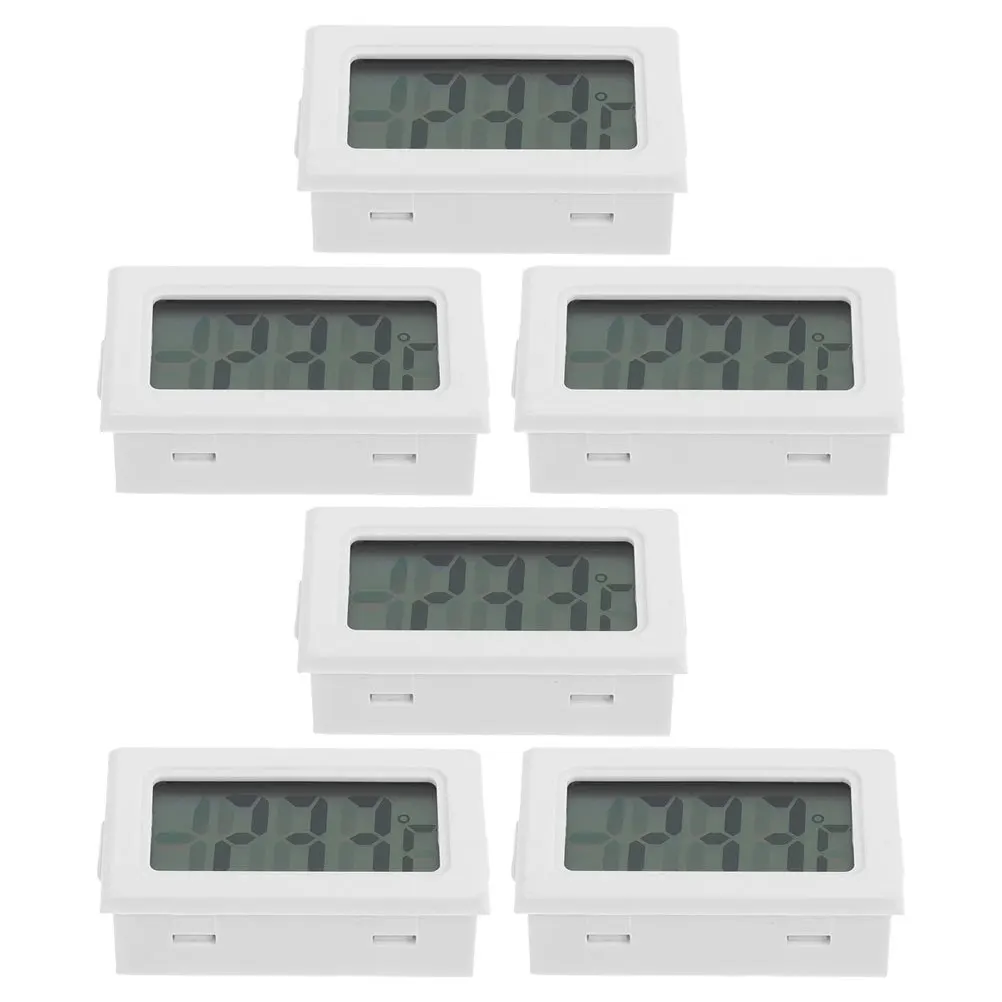 

6Pcs Digital Thermometer Mini Indoor Outdoor Room Temperature Monitor Clear Display High Precision Home Use Thermometer