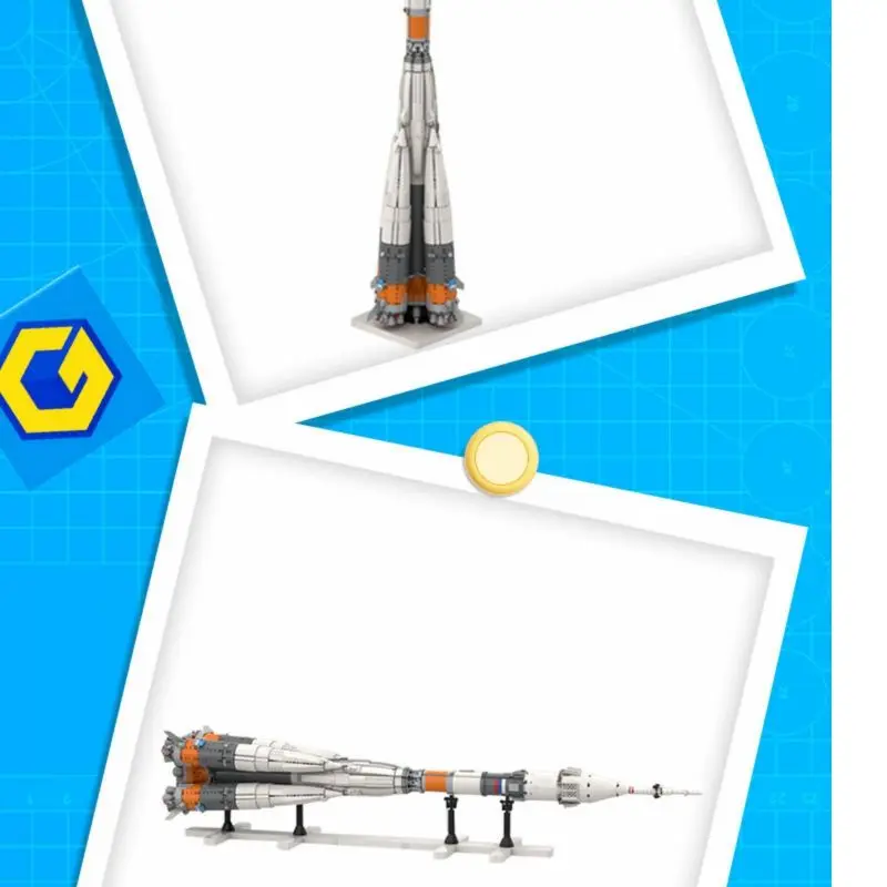 Space Sojus-FG Soyuz rocket small particle assembly building block puzzle